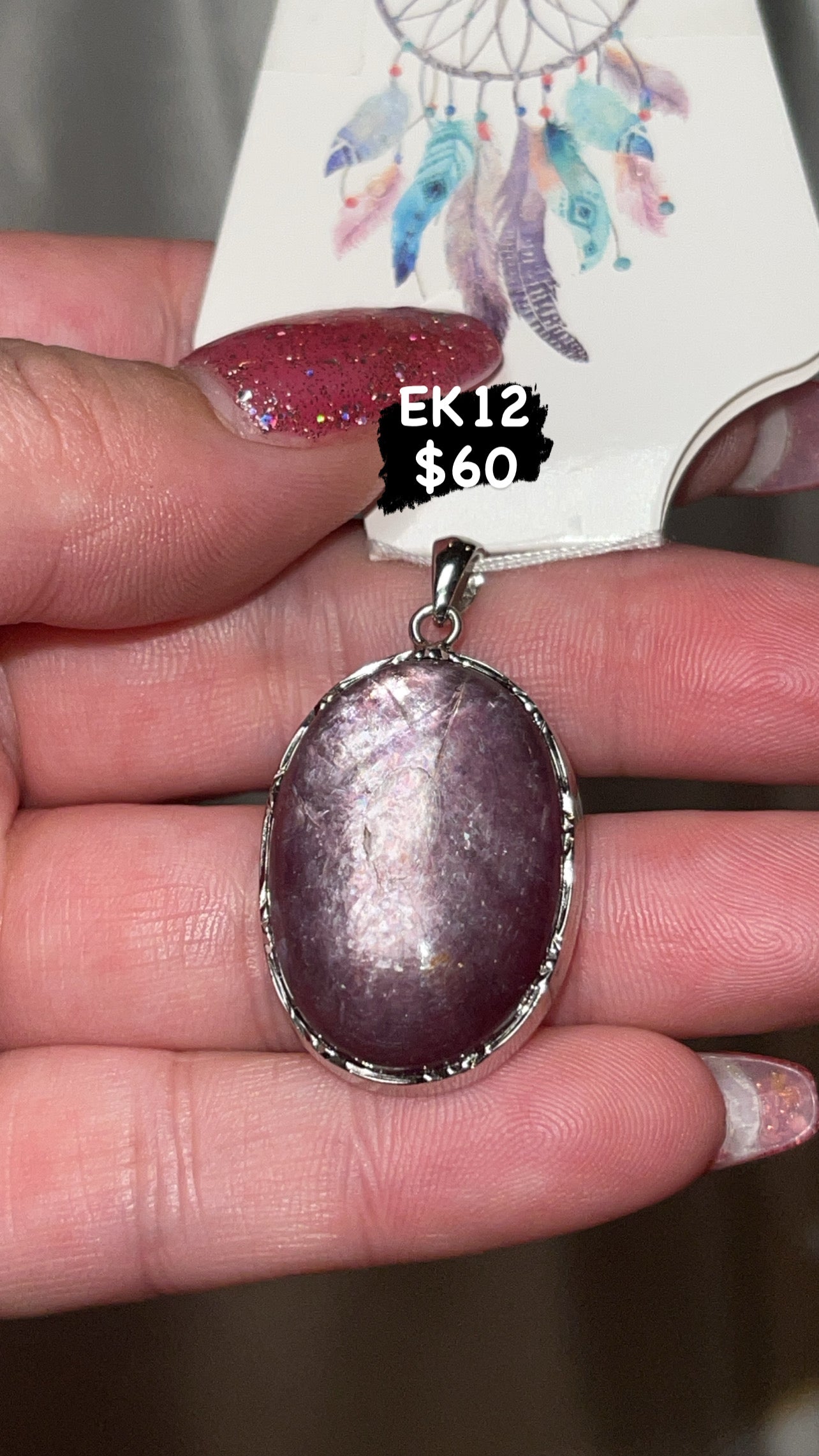 Gem Lepidolite Pendant (Choose Your Own!)