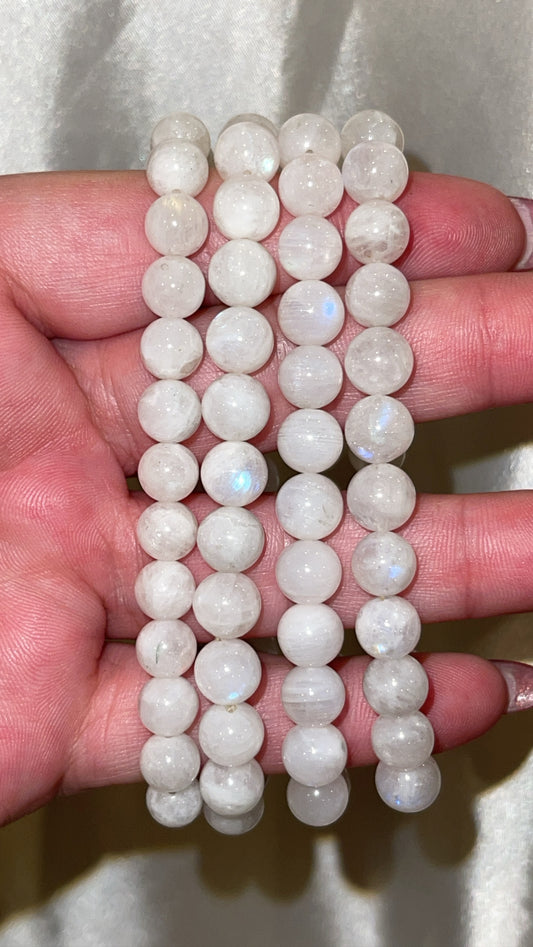 Rainbow Moonstone Bracelet 6mm/8mm