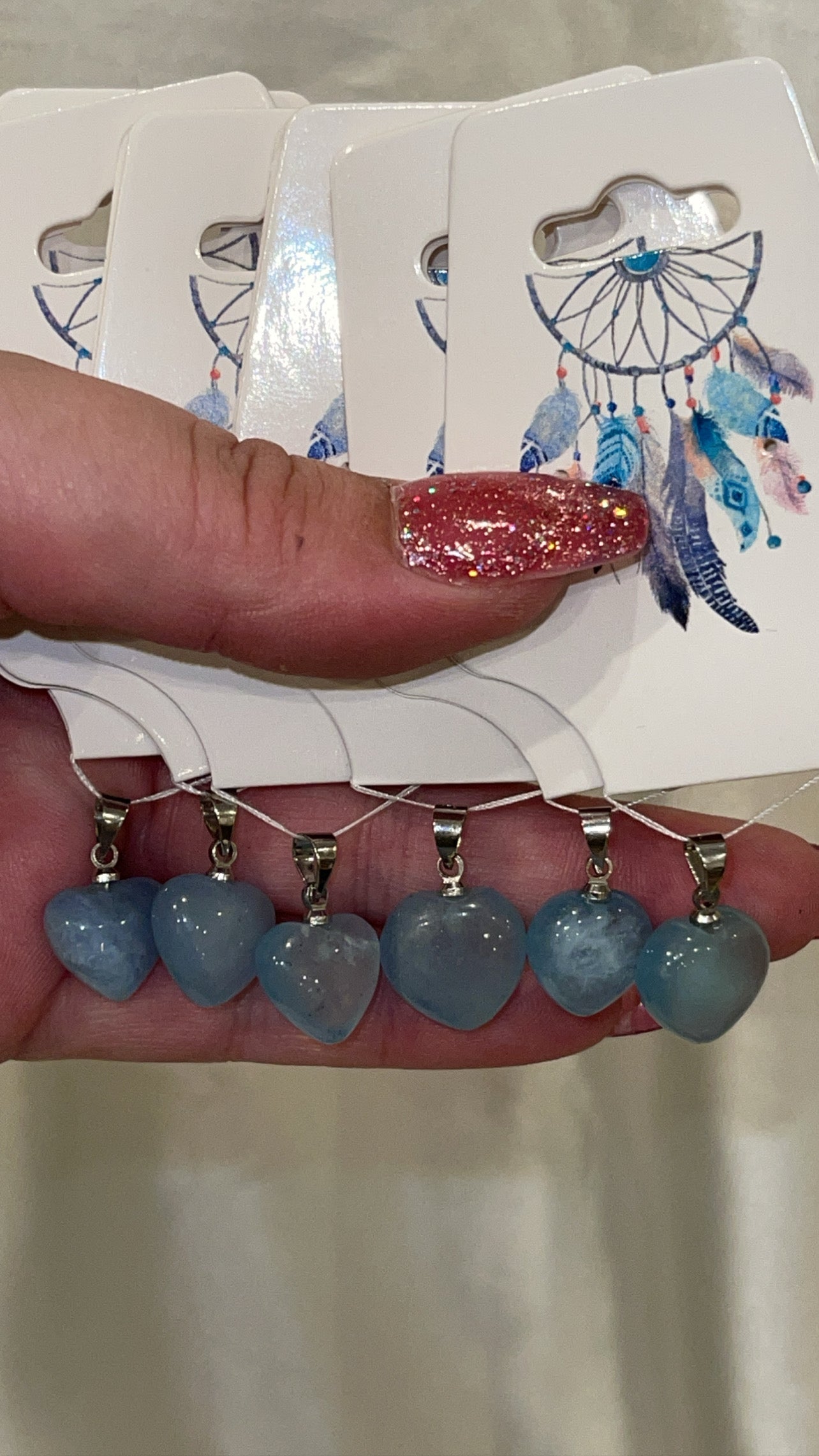 Aquamarine Mini Heart 925 Pendant