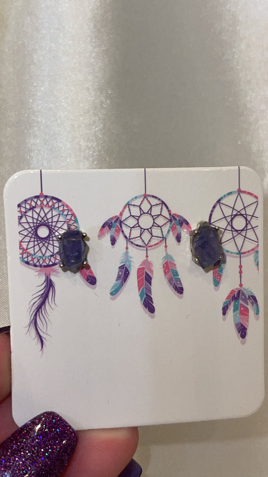 Tanzanite Stud Earrings 925