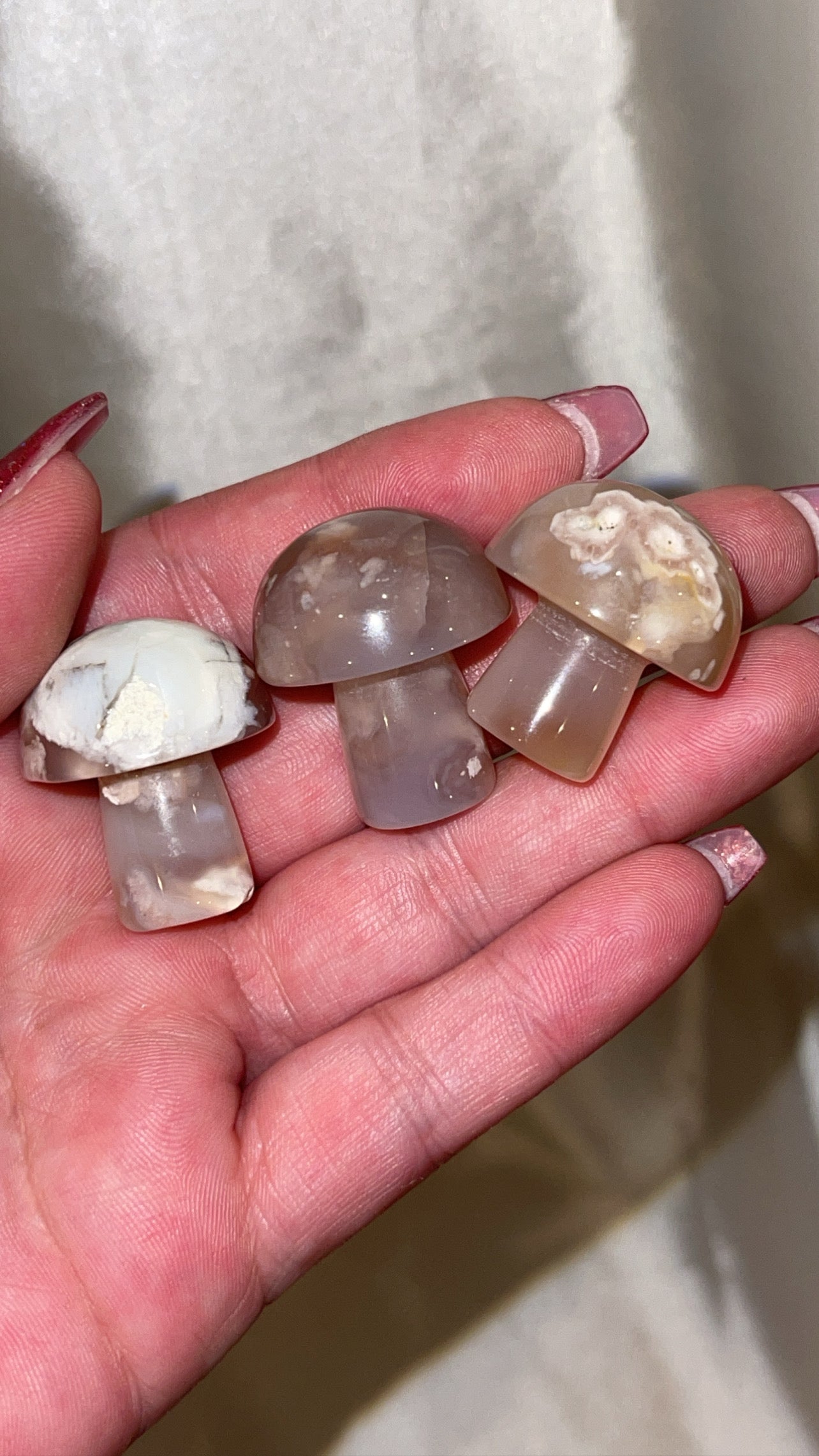 Flower Agate Small Mushroom