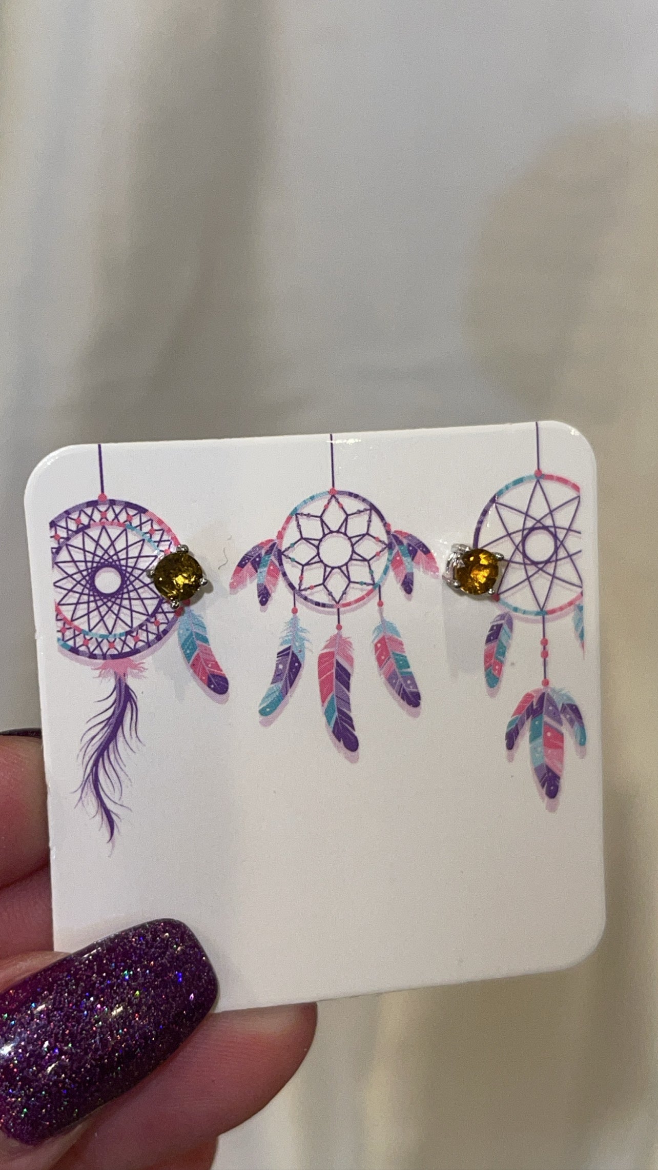 Tourmaline Stud Earrings 925