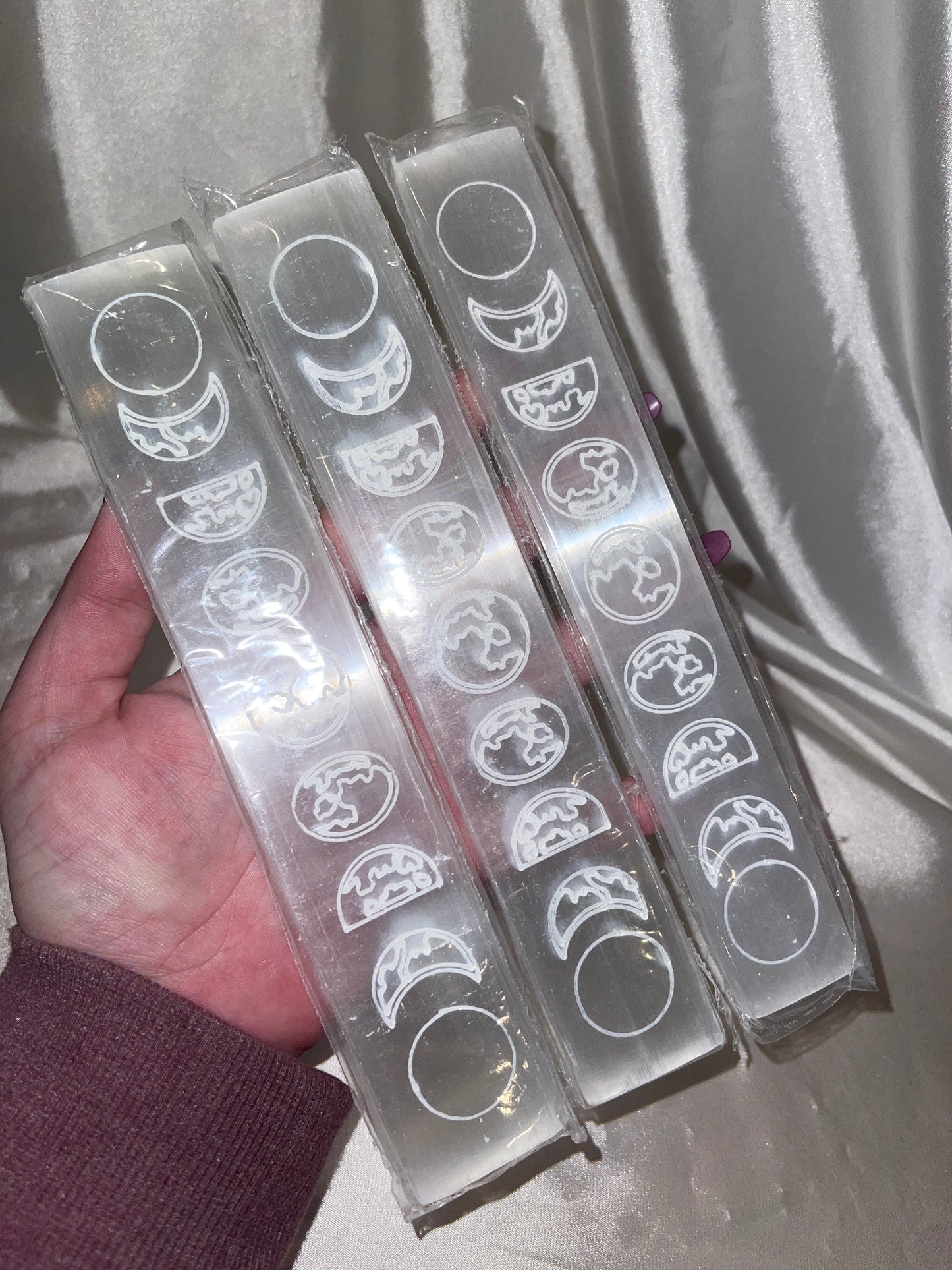 Selenite Moon Phase Charging Bar