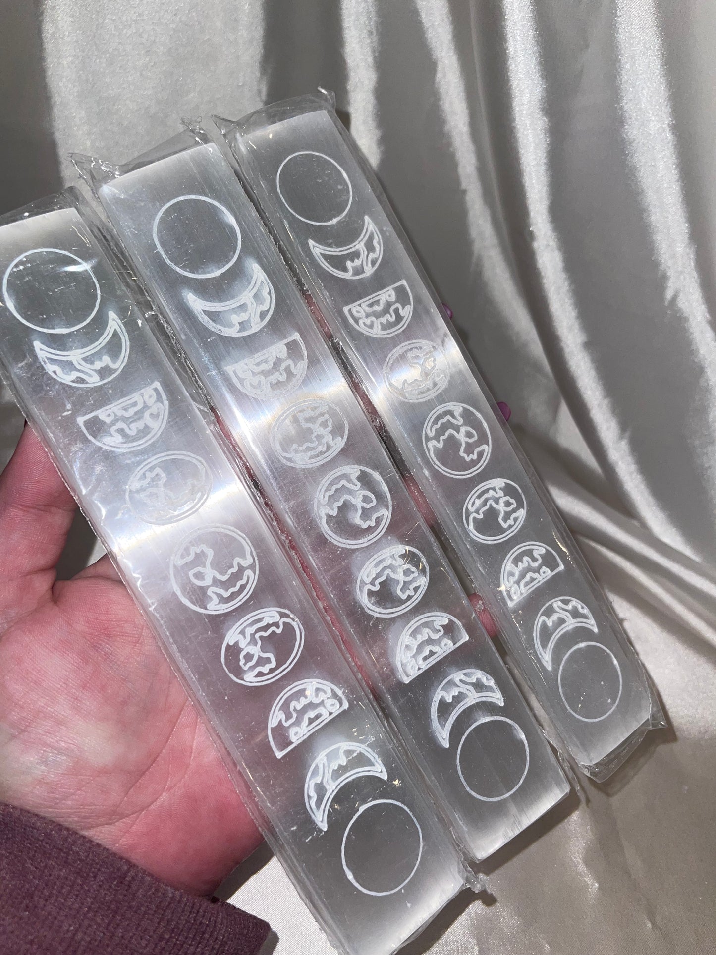 Selenite Moon Phase Charging Bar