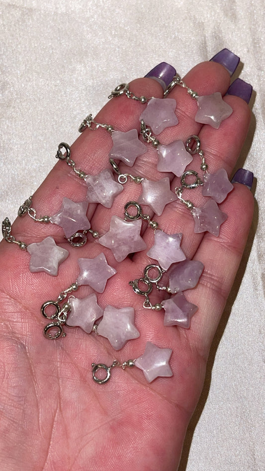 Kunzite Star Clip On Charm