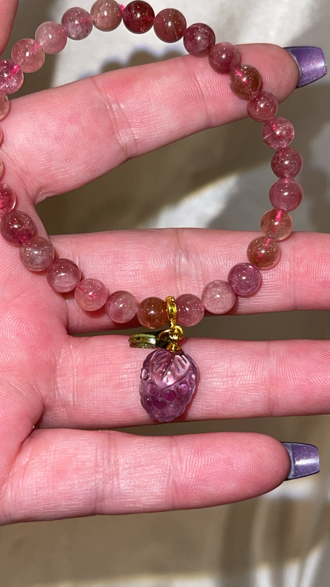 Amethyst Grape Clip On Charm