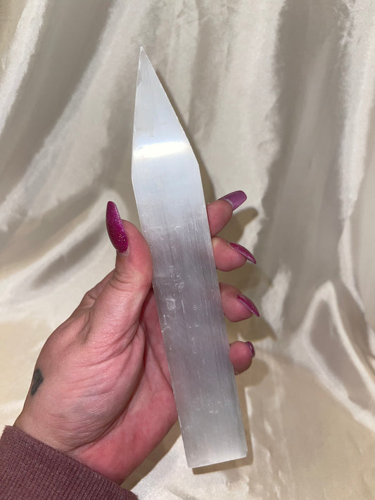 Selenite Pointed Charging Bar
