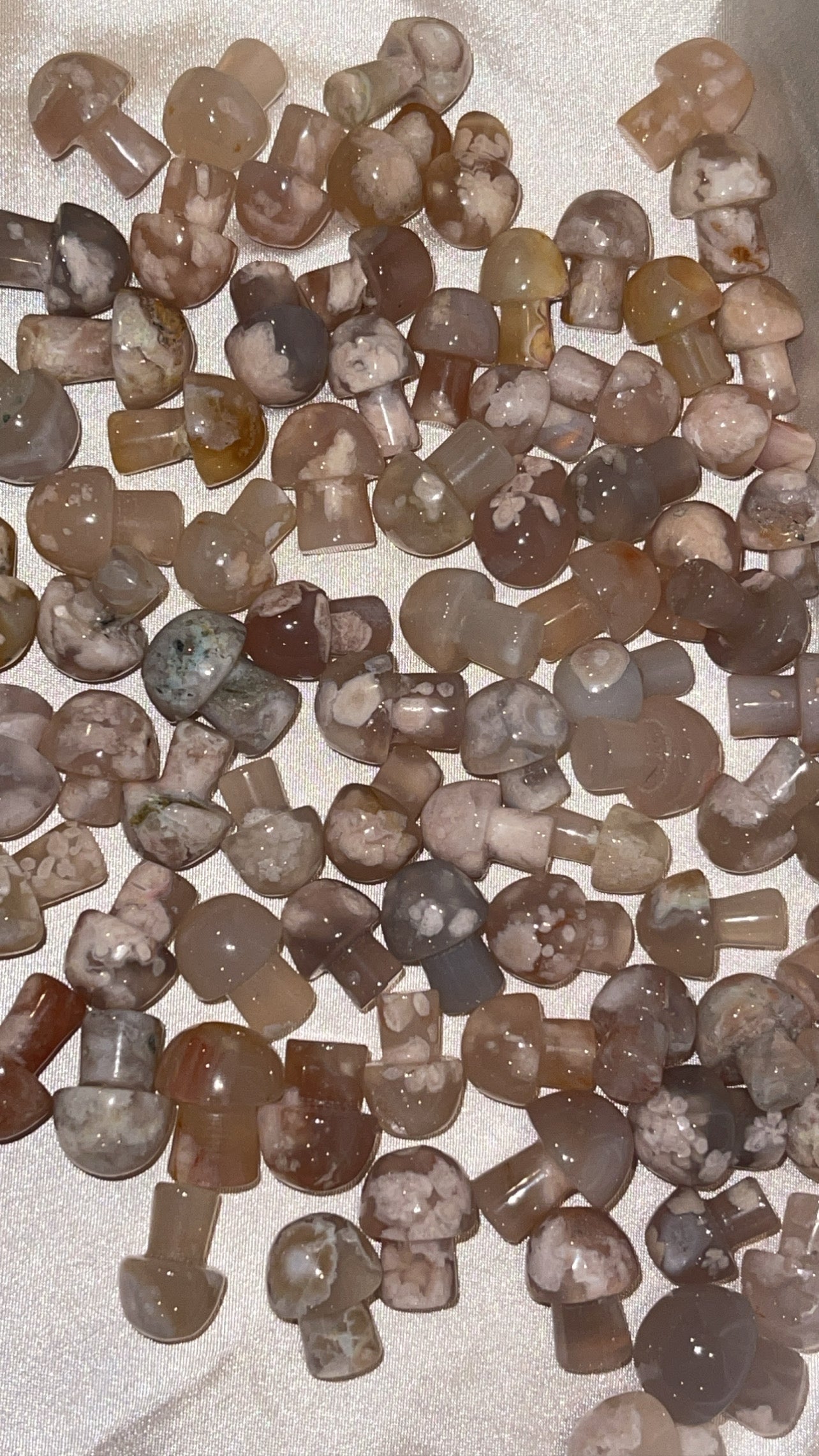 Flower Agate Mini Mushroom