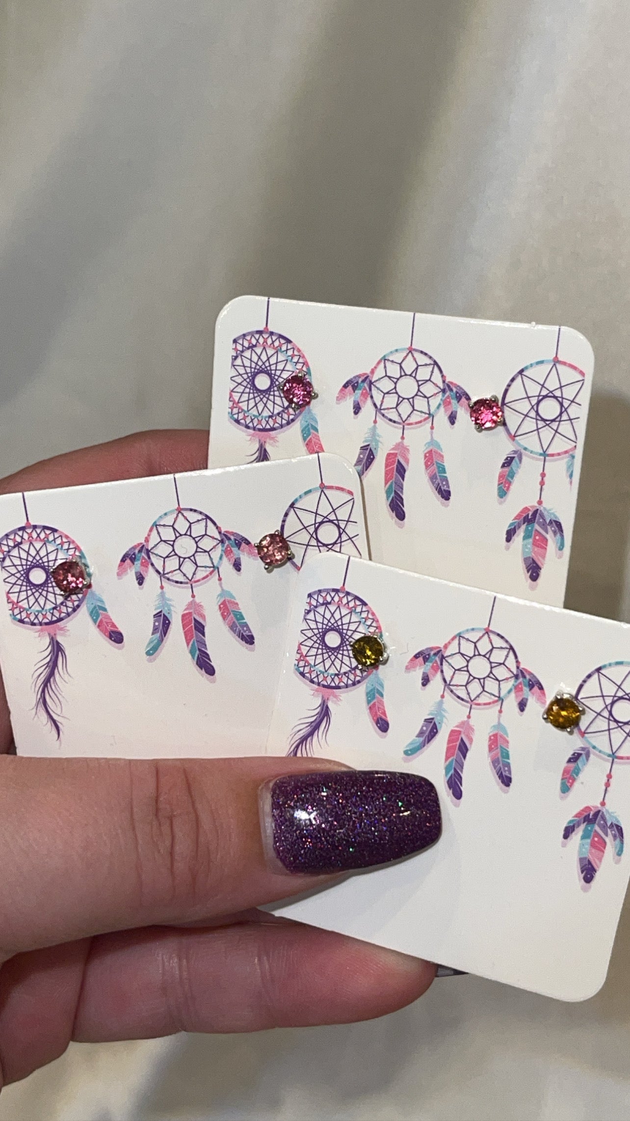 Tourmaline Stud Earrings 925