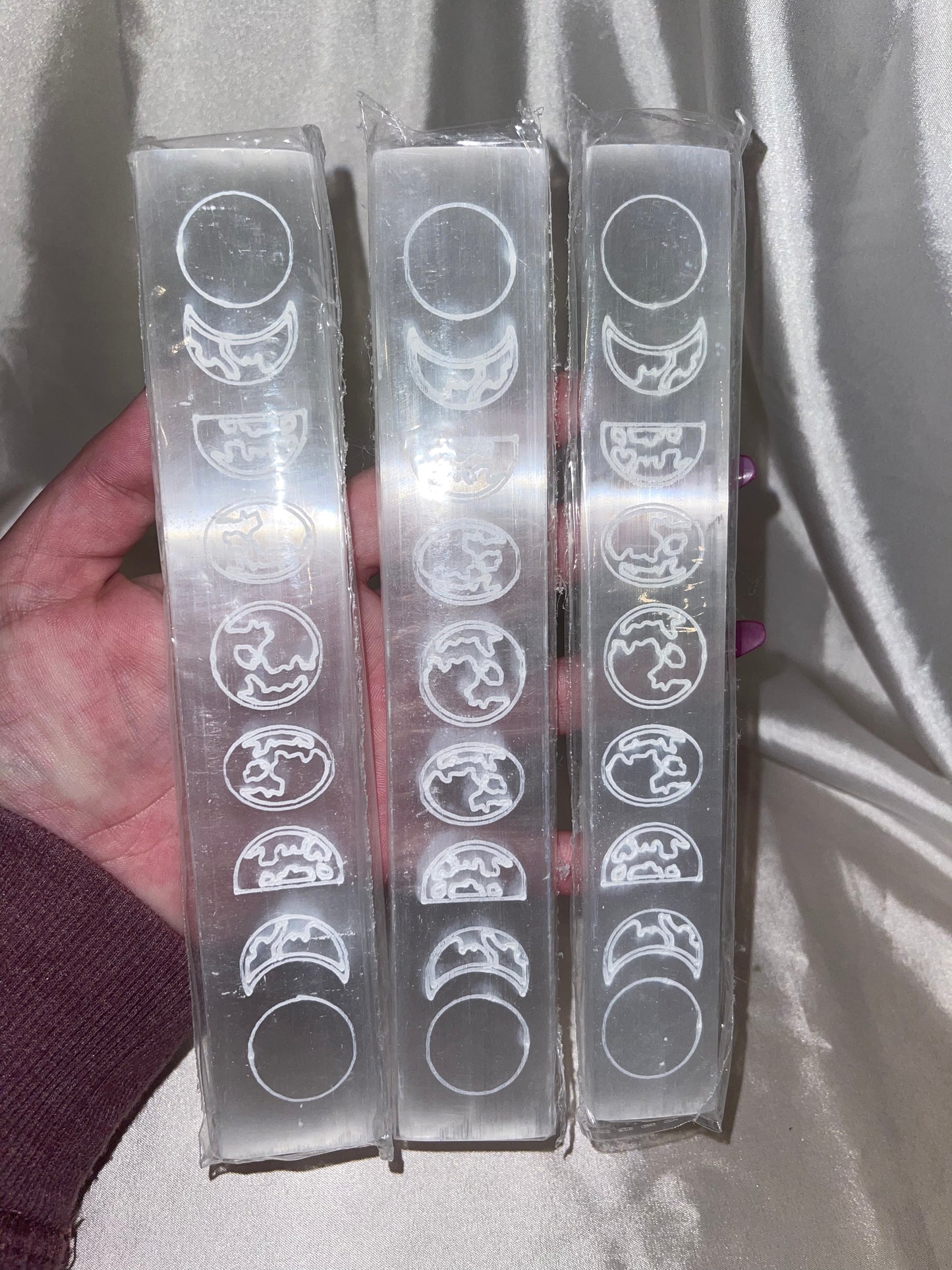 Selenite Moon Phase Charging Bar
