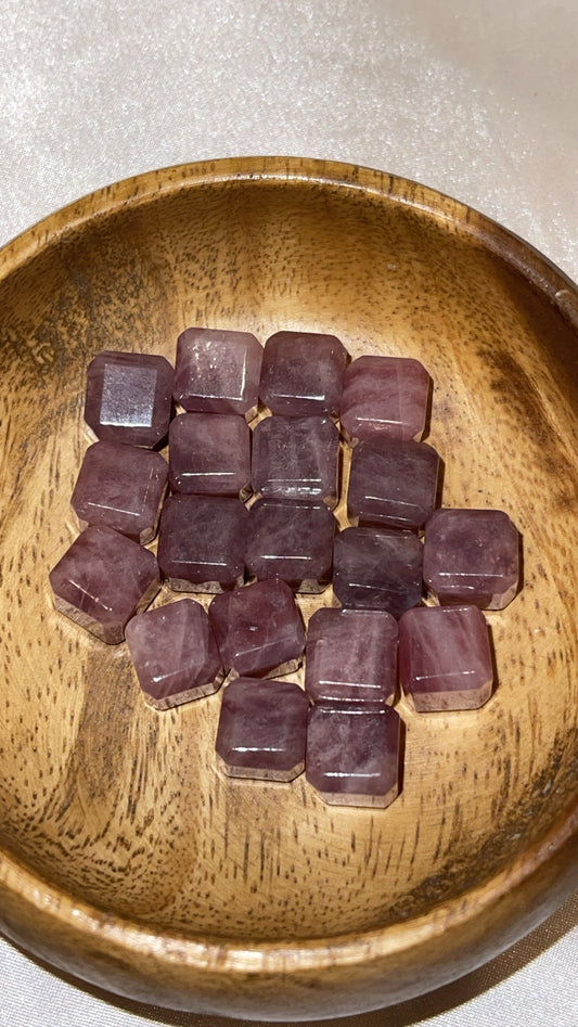 Lavender Rose Quartz Mini Cube