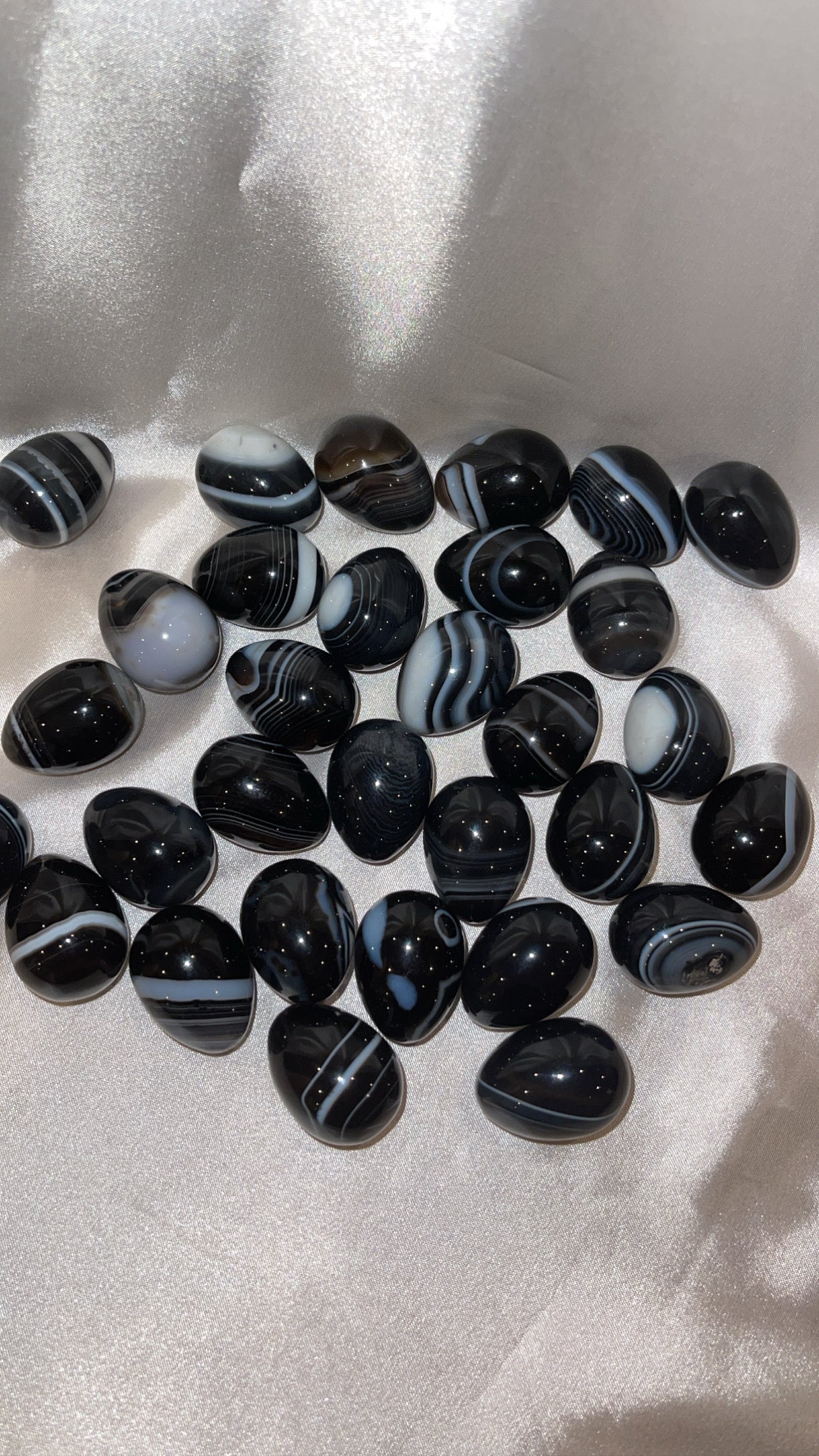 Black Banded Agate Sphere/Egg