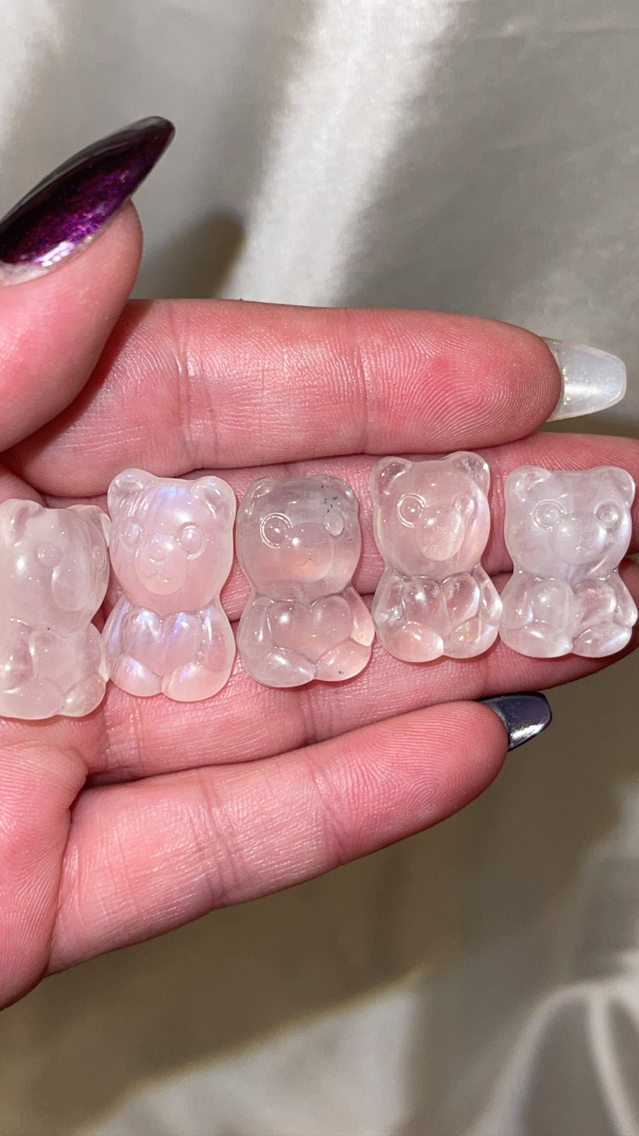 Rainbow Moonstone Teddy Bear