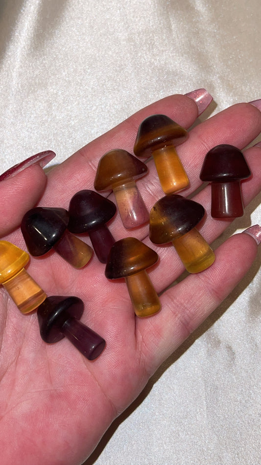 Yellow Fluorite Mini Mushroom