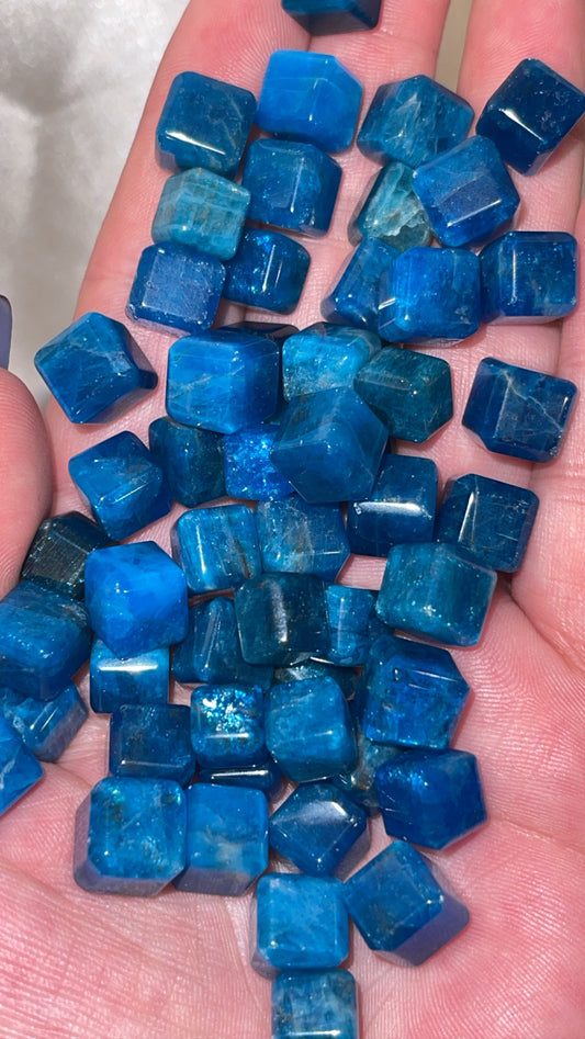 Blue Apatite Mini Cube
