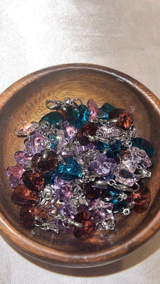 Glass Clip On Charms