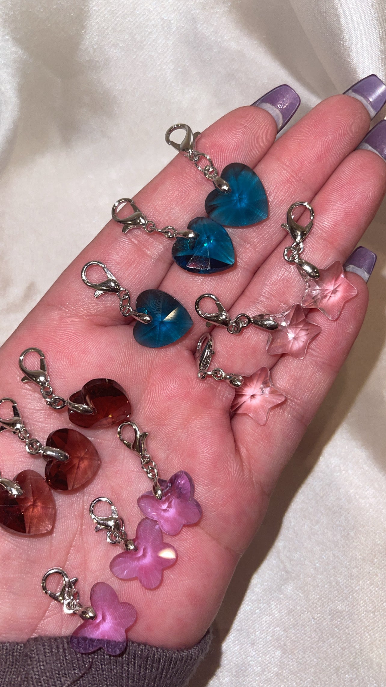 Glass Clip On Charms