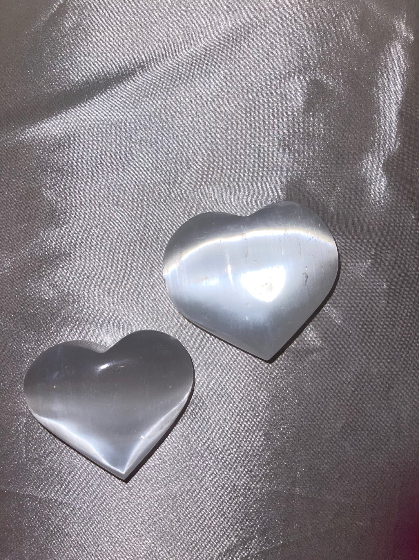Selenite Puffy Heart