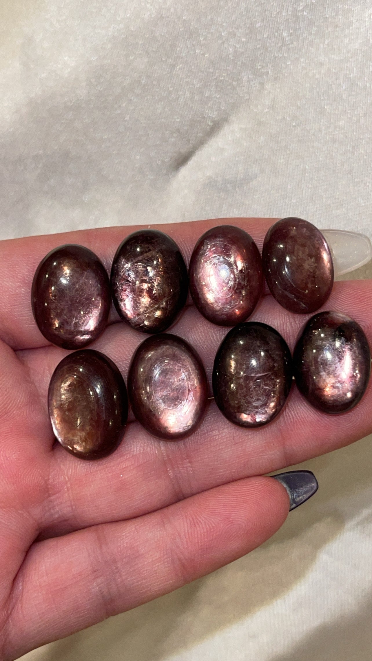 Gem Lepidolite Cabachons