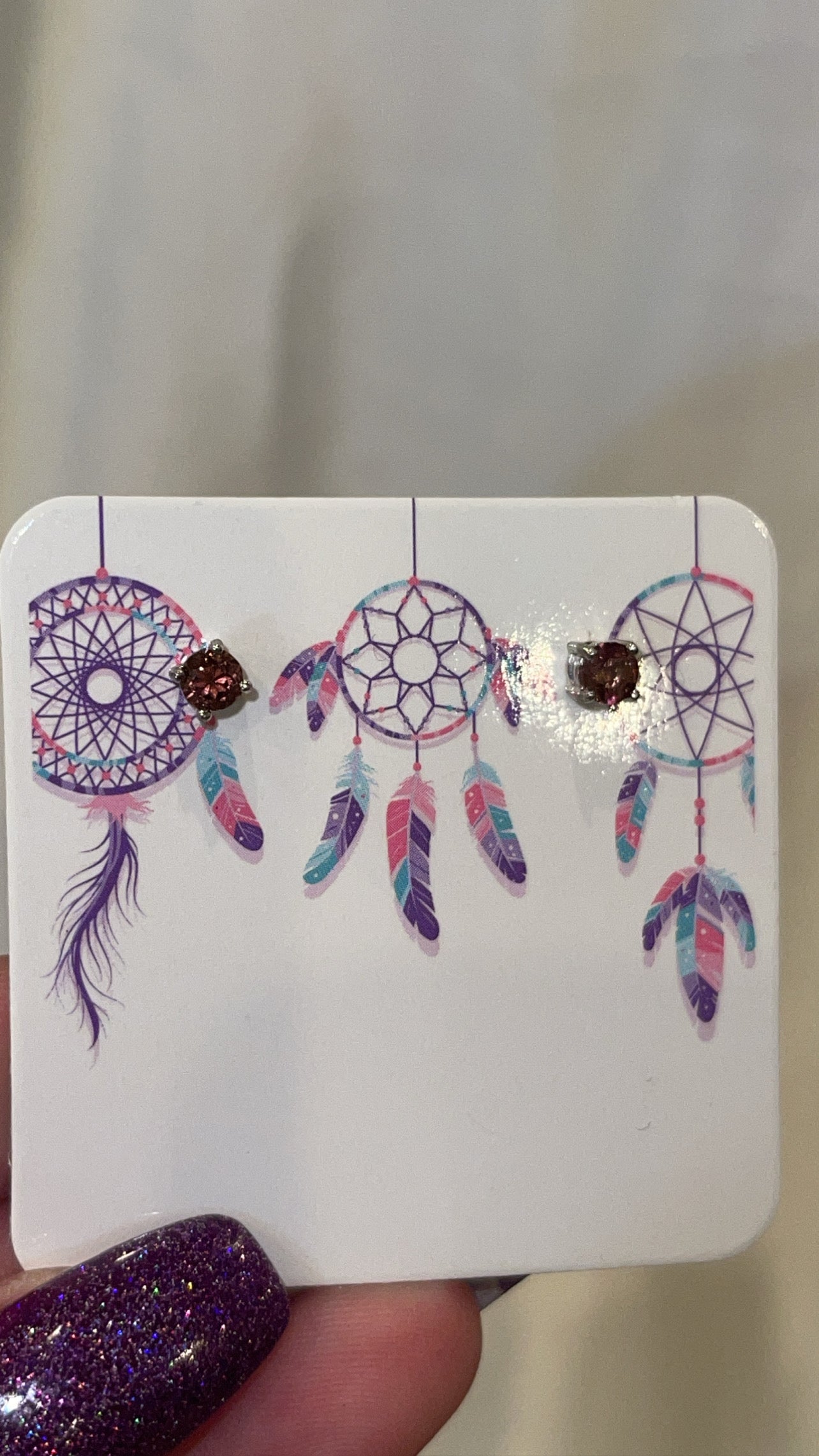 Tourmaline Stud Earrings 925