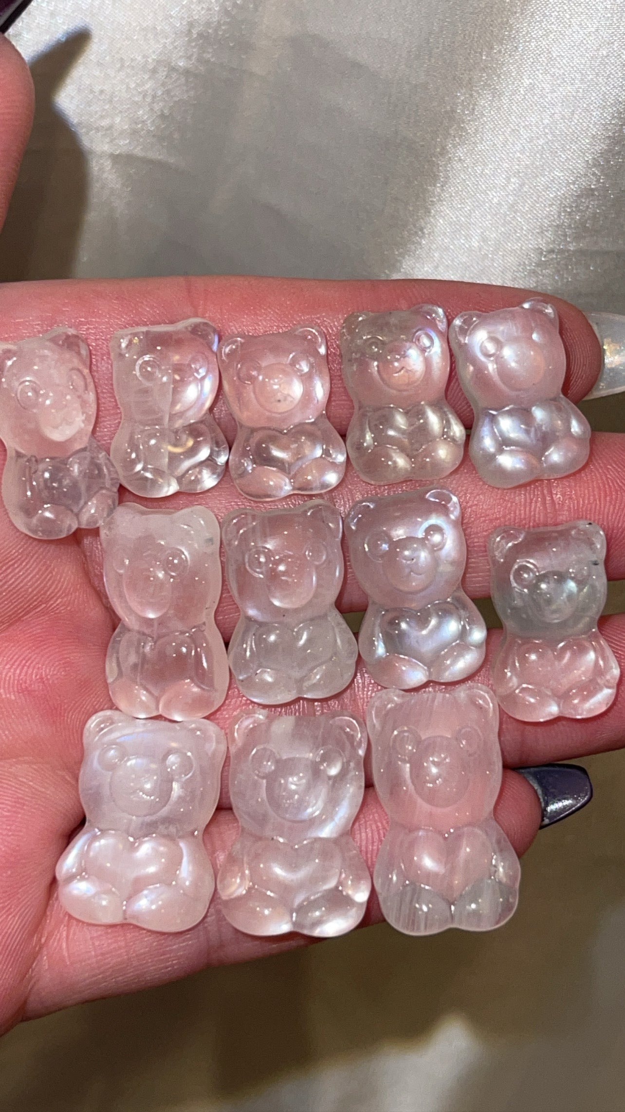 Rainbow Moonstone Teddy Bear