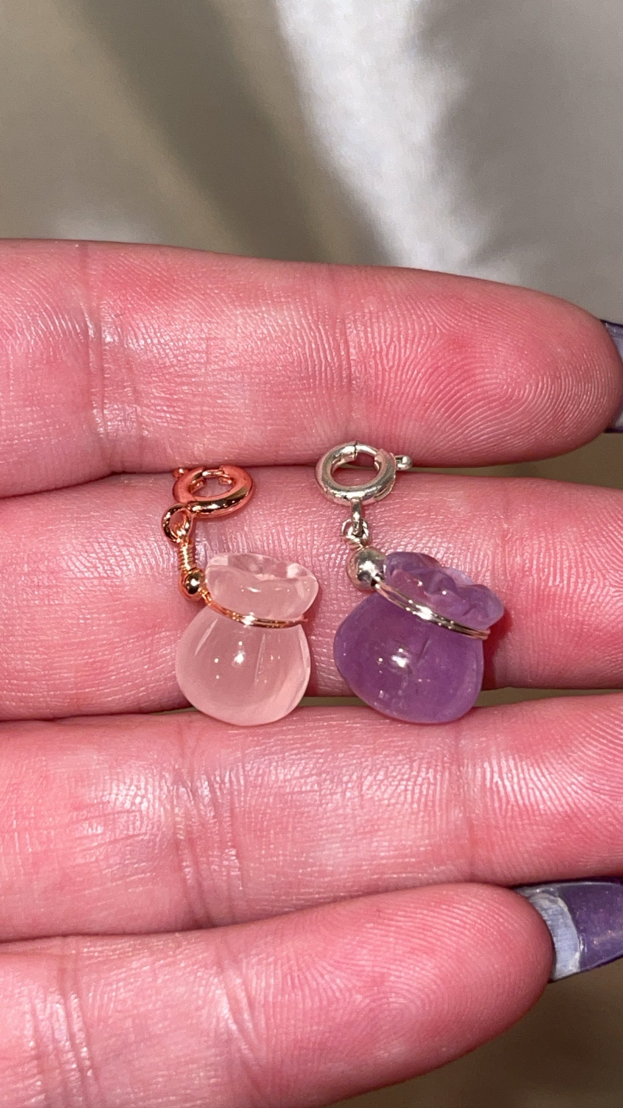 Money Bag Crystal Clip On Charms