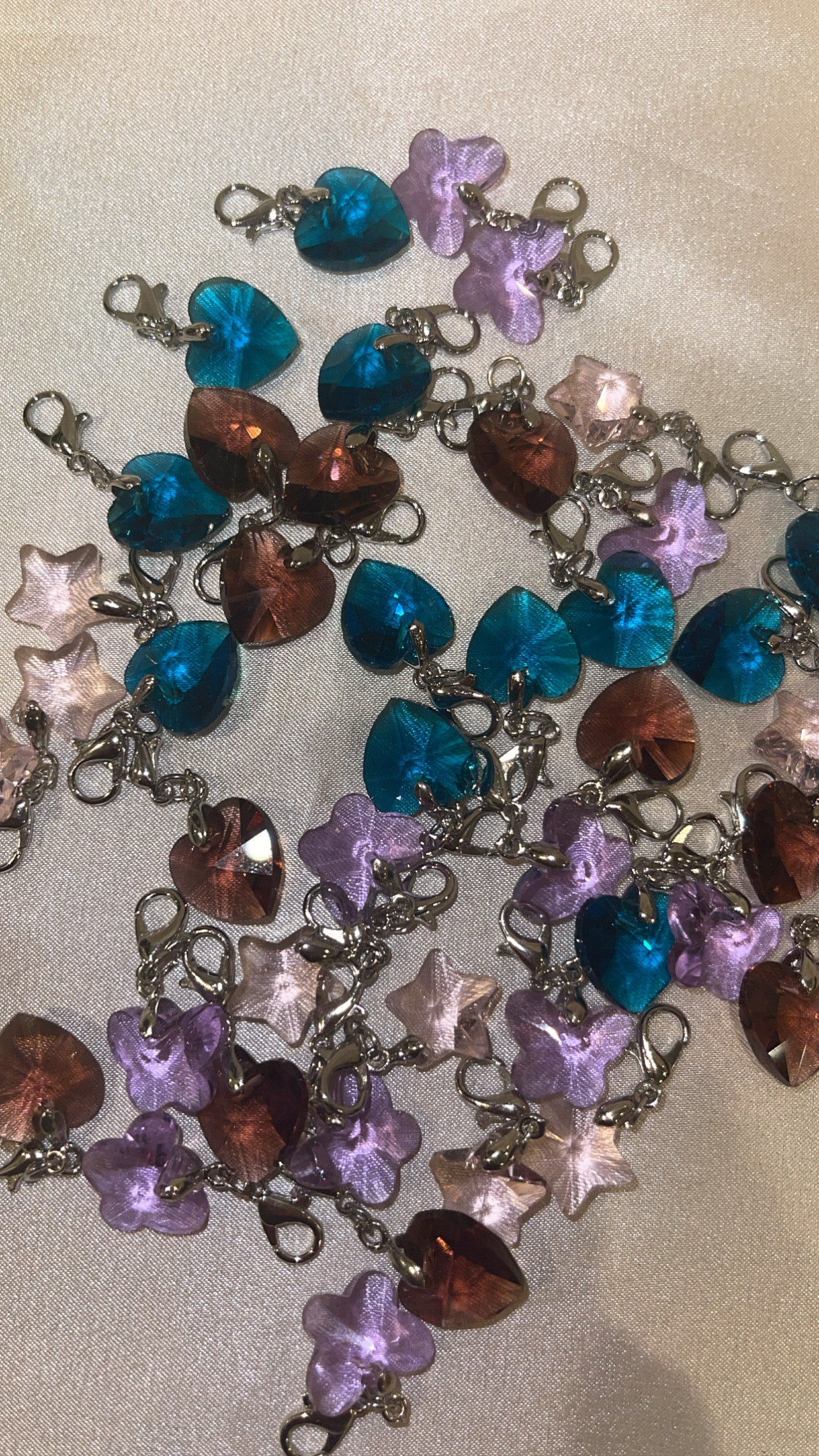 Glass Clip On Charms