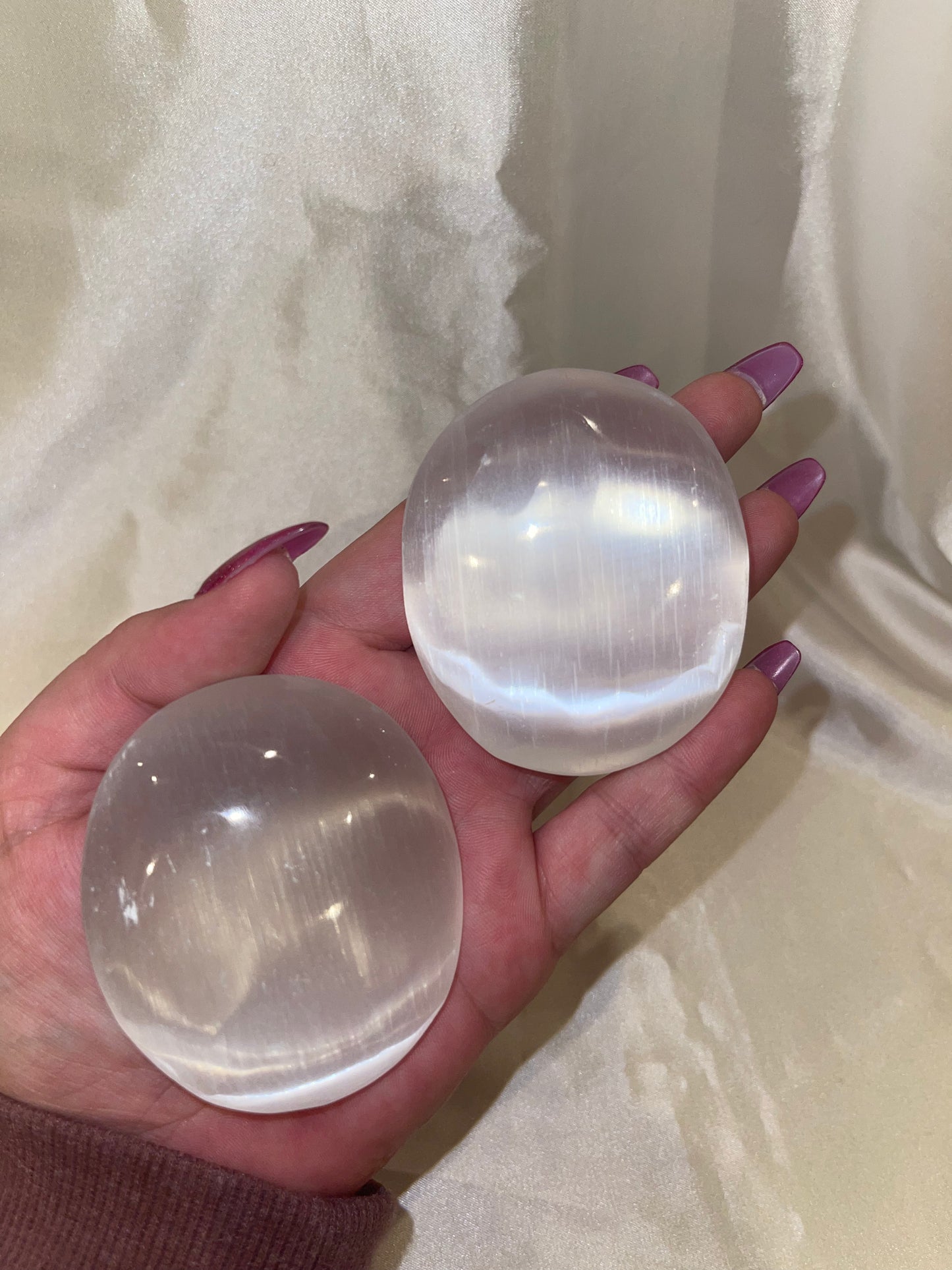 Selenite Palmstone