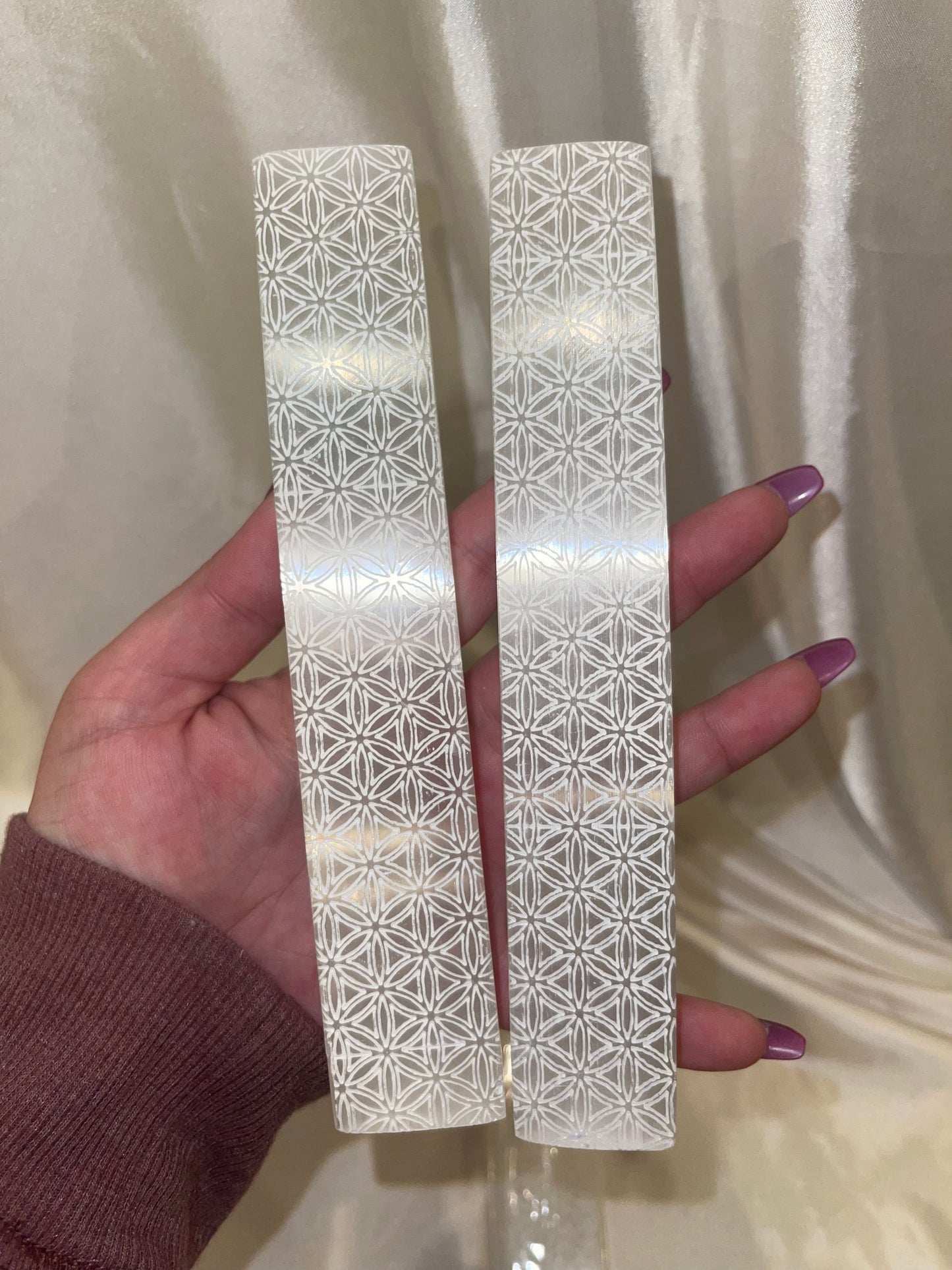 Selenite Flower of Life Charging Bar