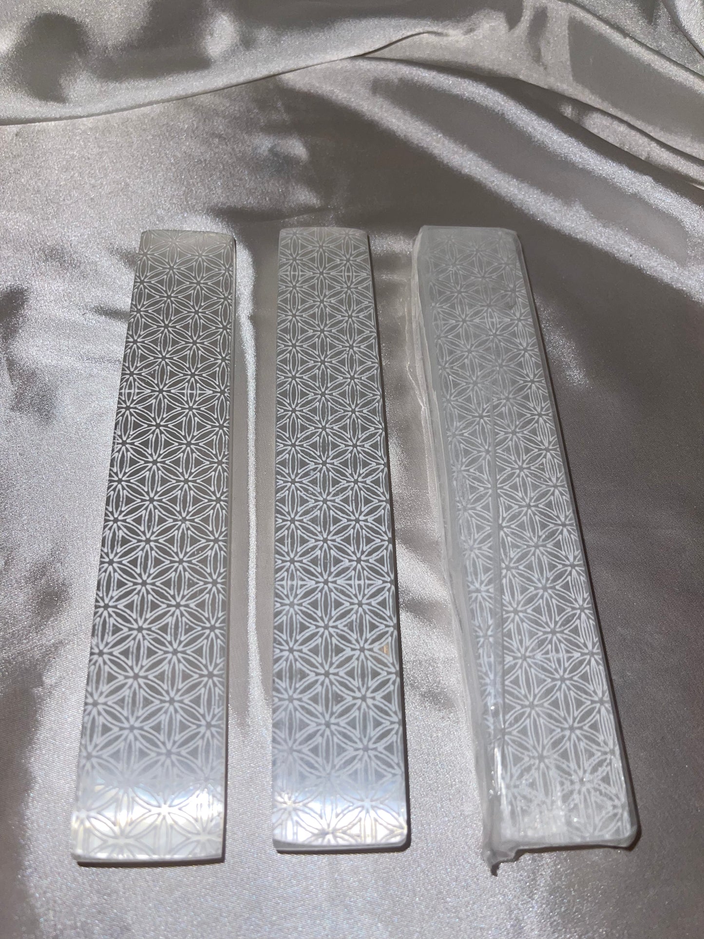 Selenite Flower of Life Charging Bar