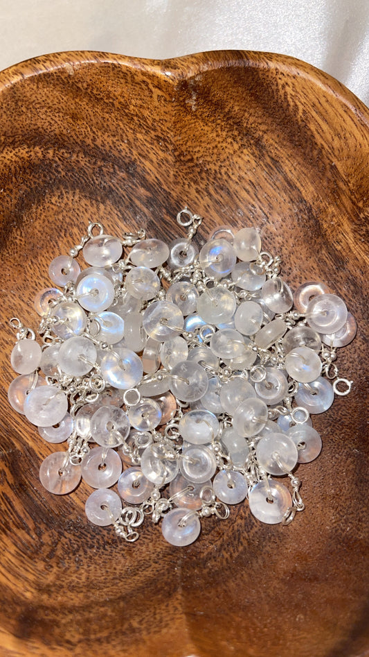 Rainbow Moonstone Clip On Charm