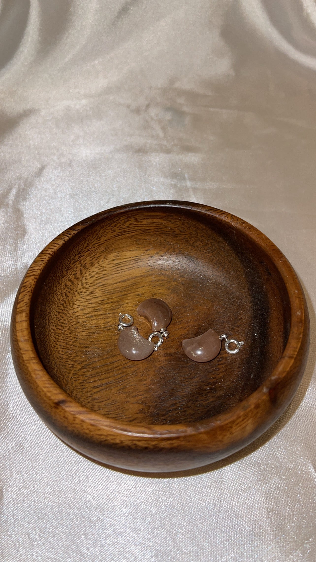 Sunstone Moonstone Moon Clip On Charms