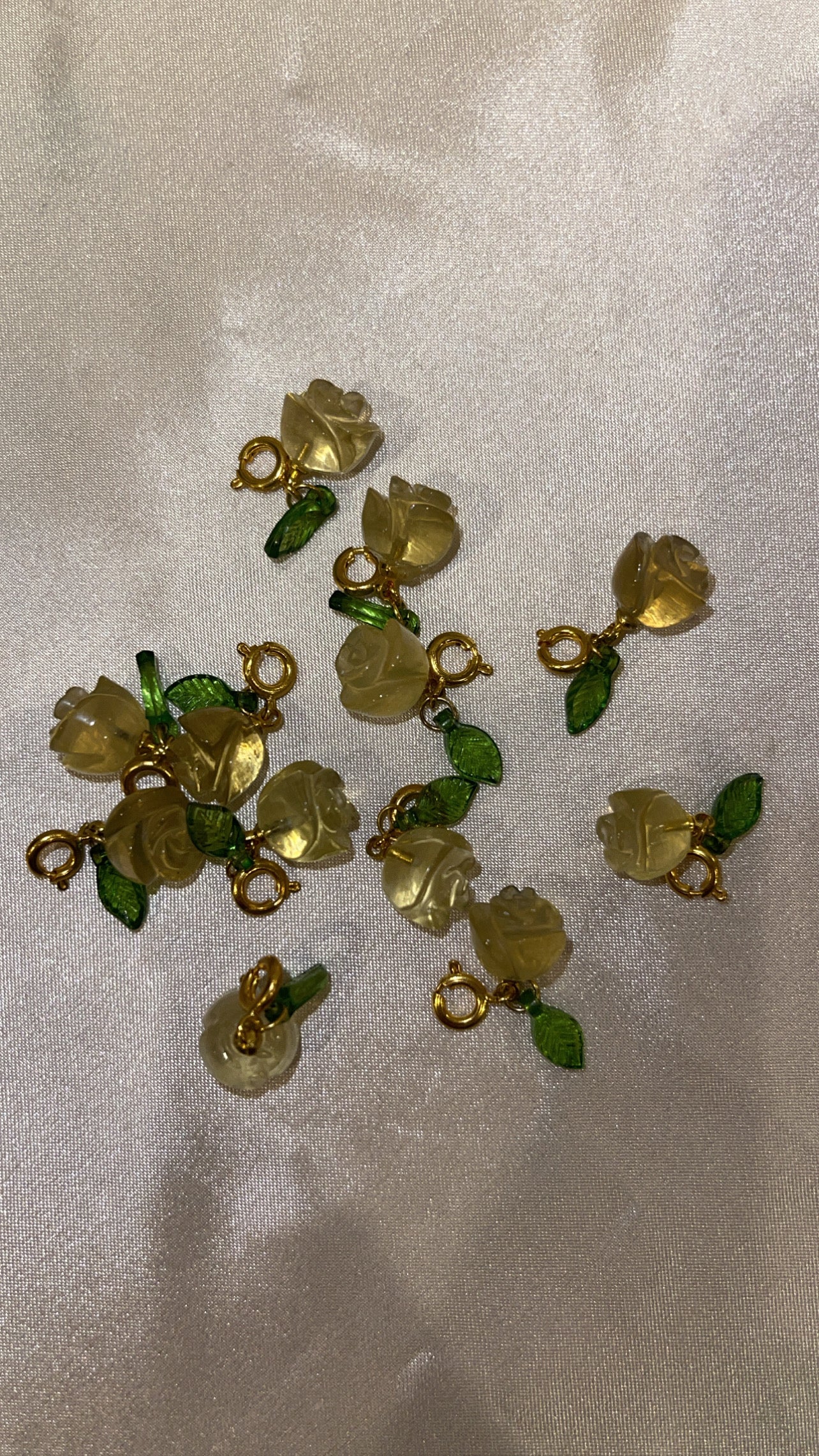 Citrine Flower Clip On Charm