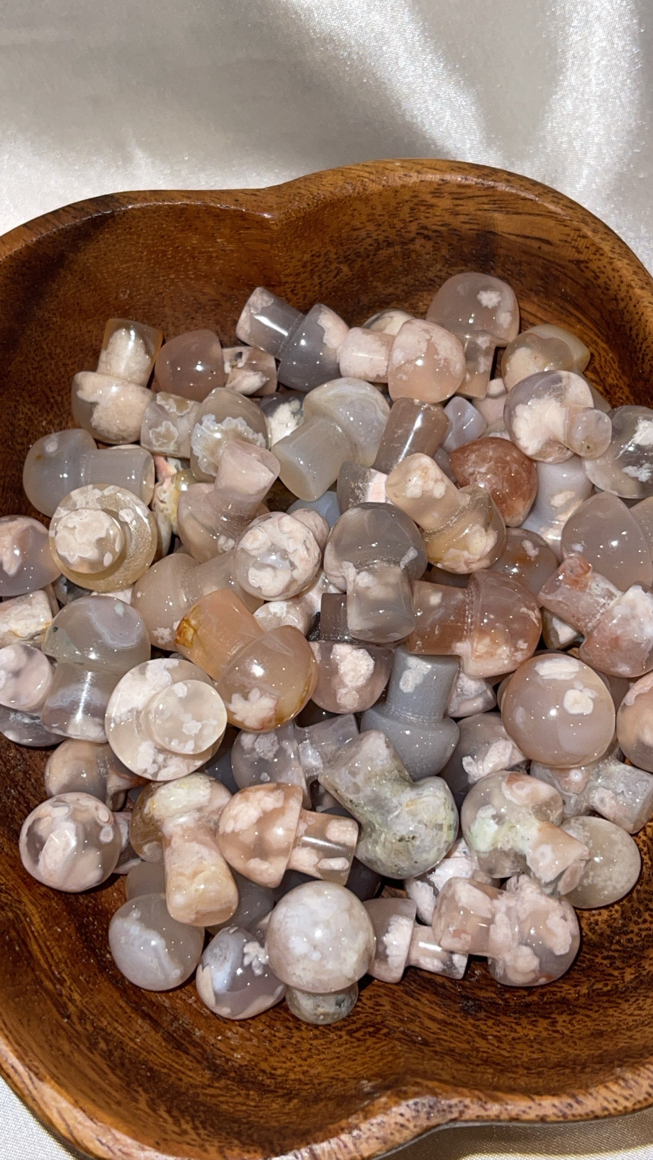 Flower Agate Mini Mushroom