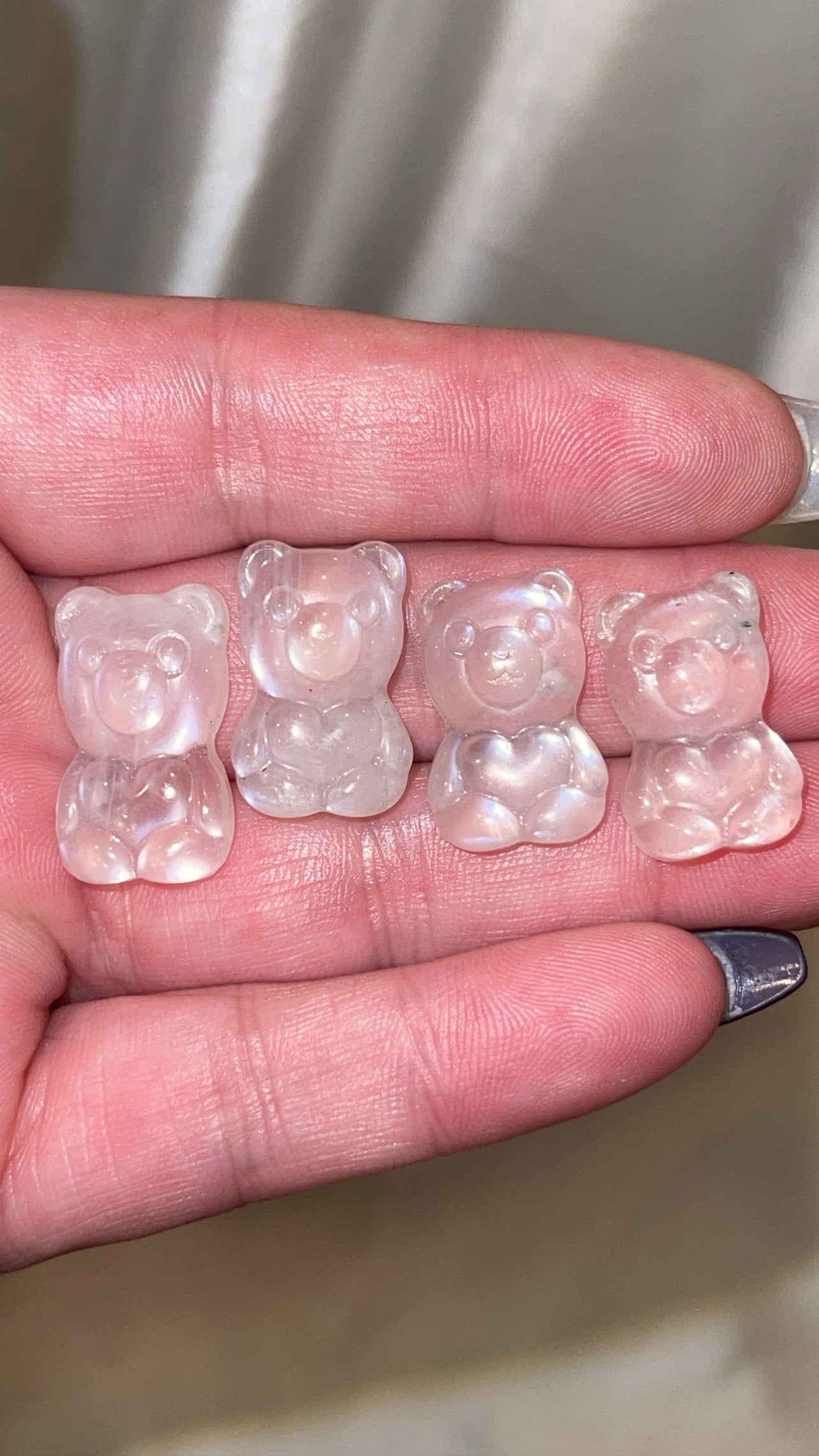 Rainbow Moonstone Teddy Bear