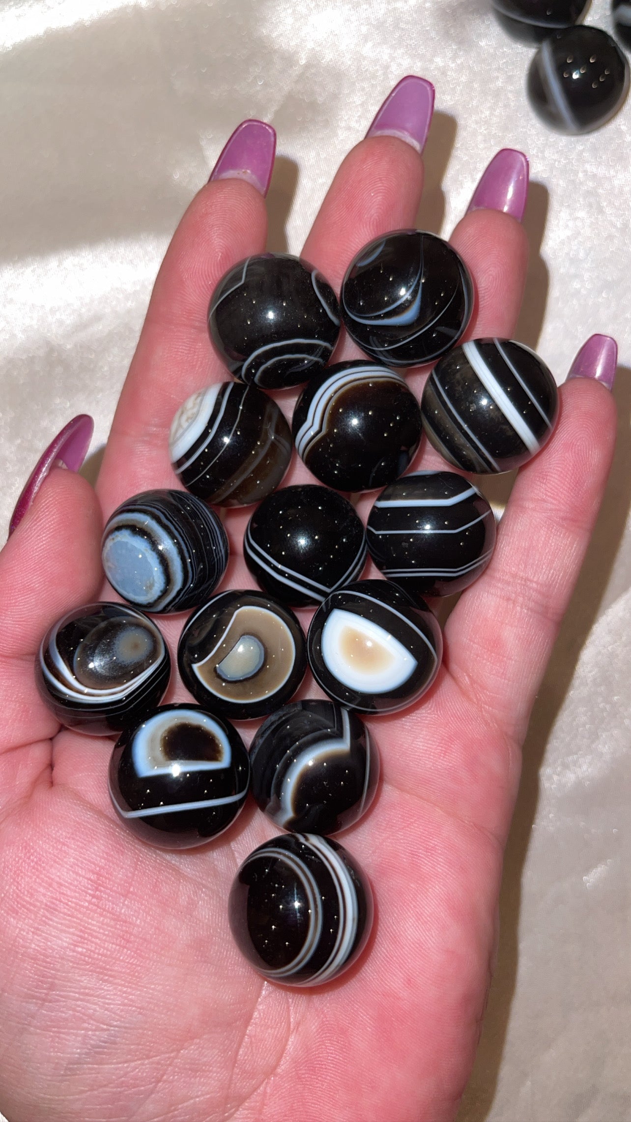Black Banded Agate Sphere/Egg