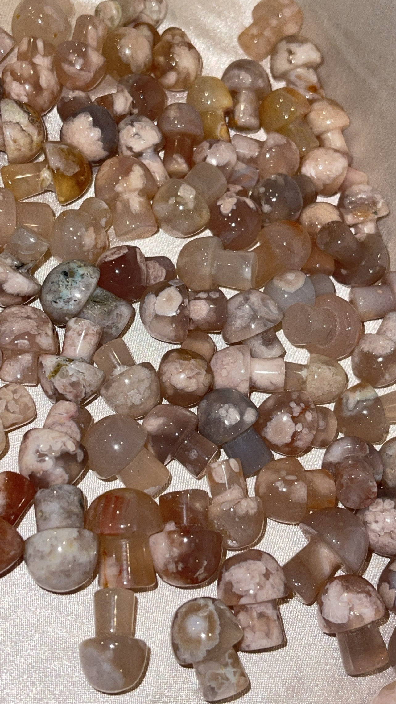 Flower Agate Mini Mushroom