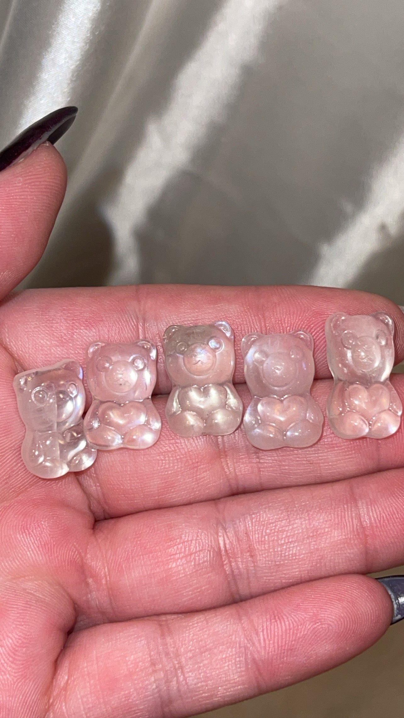 Rainbow Moonstone Teddy Bear