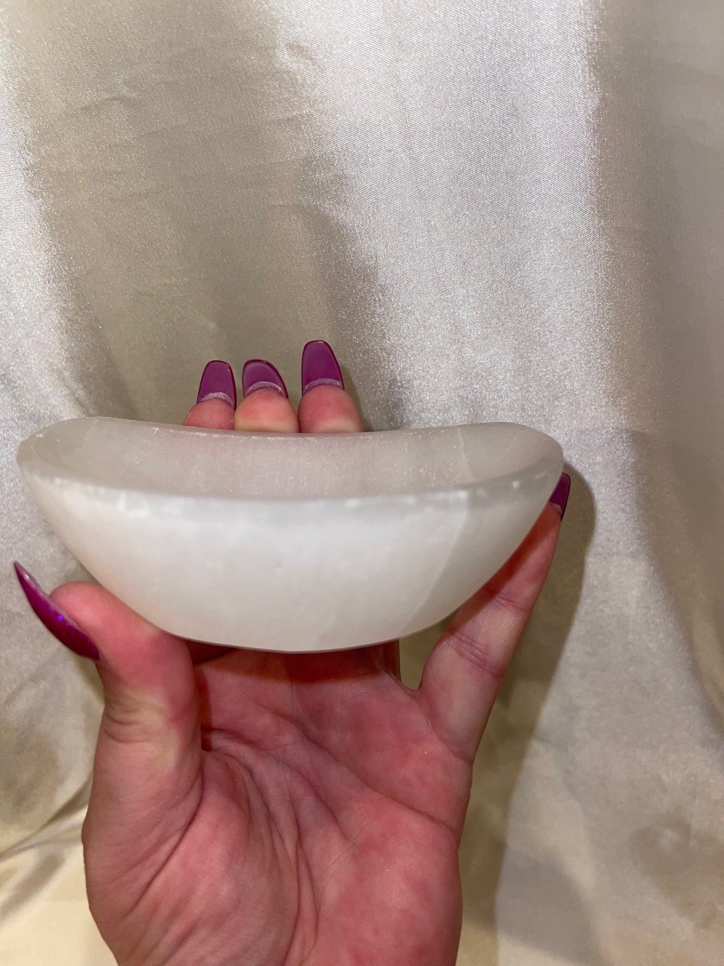 Selenite Moon Bowl