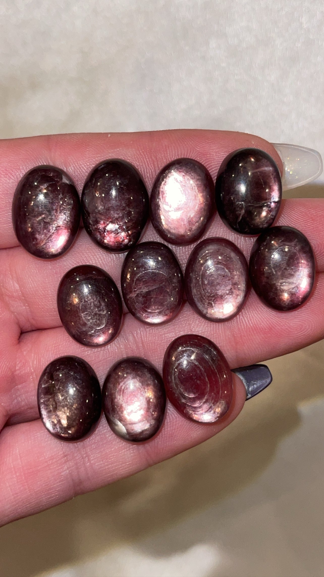 Gem Lepidolite Cabachons