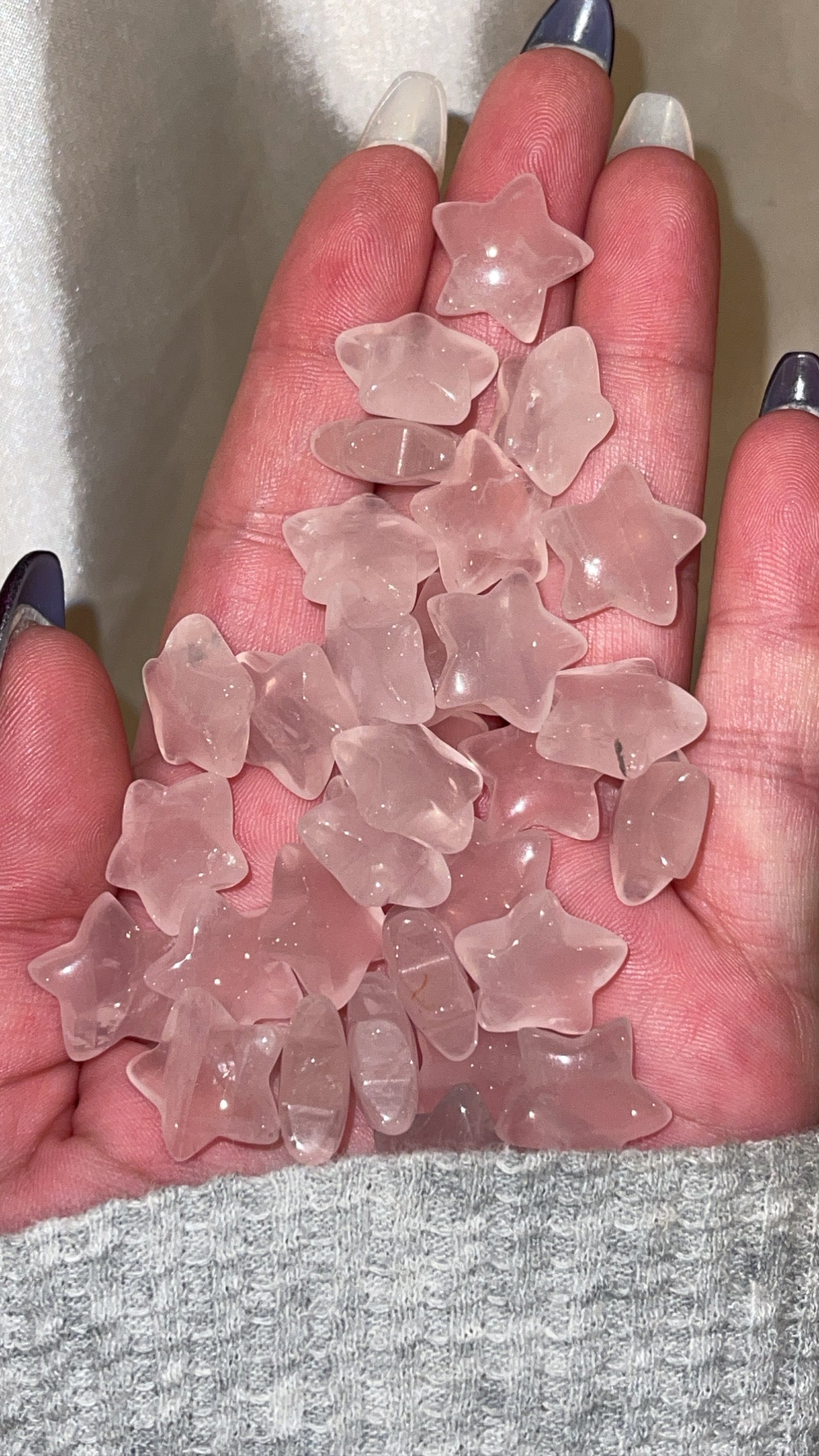 Rose Quartz Mini Moon/Star