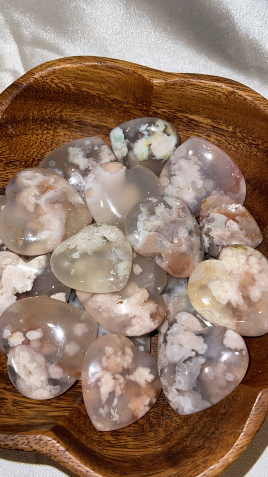 Flower Agate Heart