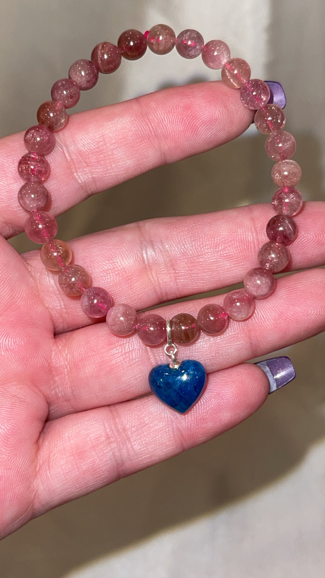 Crystal Heart Clip On Charm