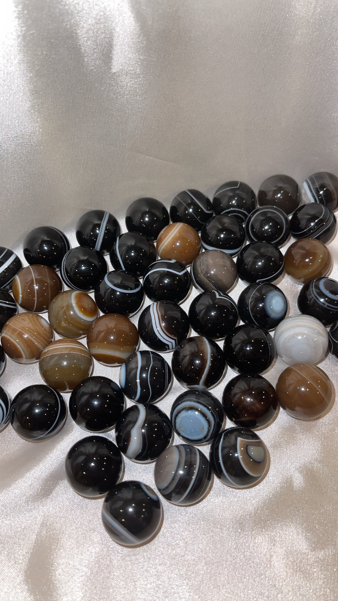 Black Banded Agate Sphere/Egg