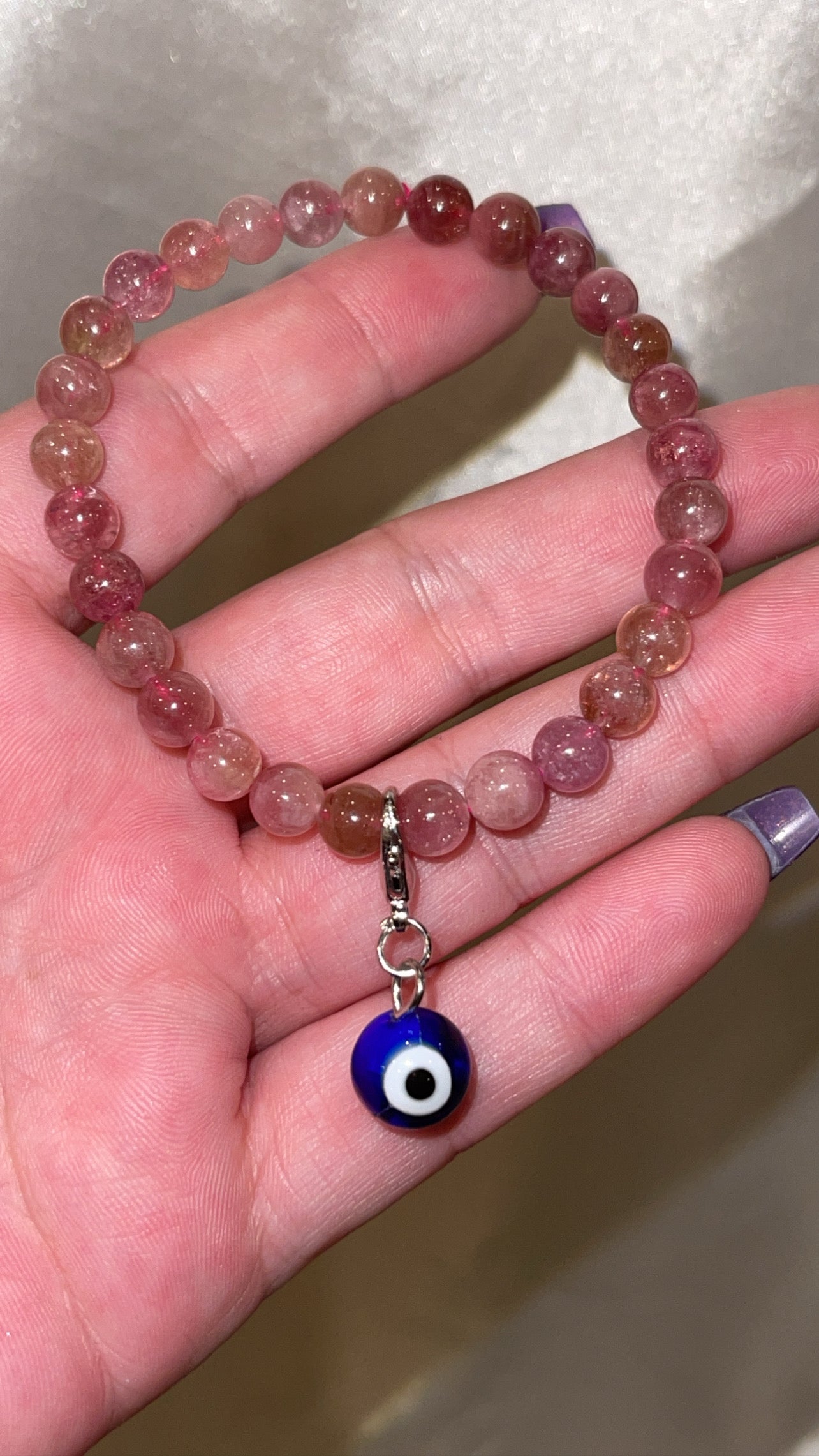 Evil Eye Glass Clip On Charm