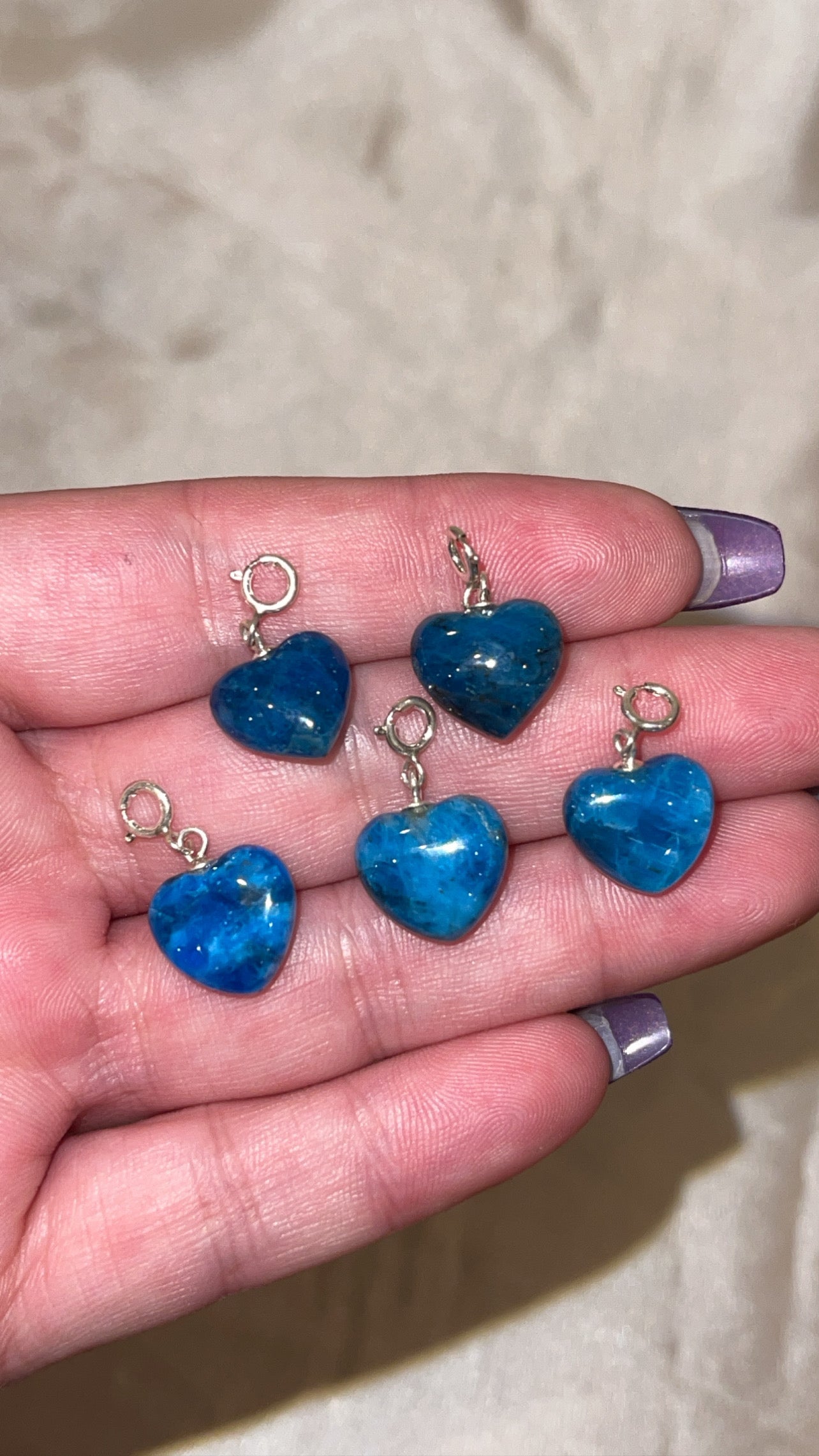 Crystal Heart Clip On Charm