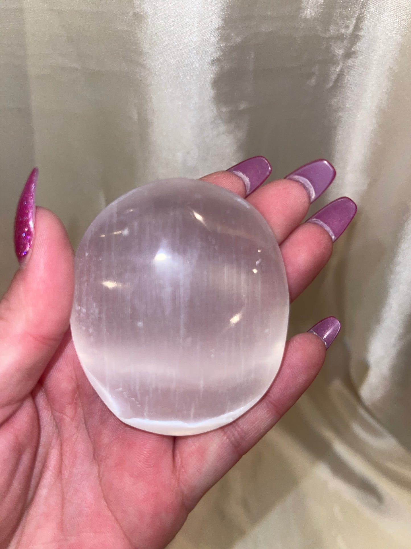 Selenite Palmstone