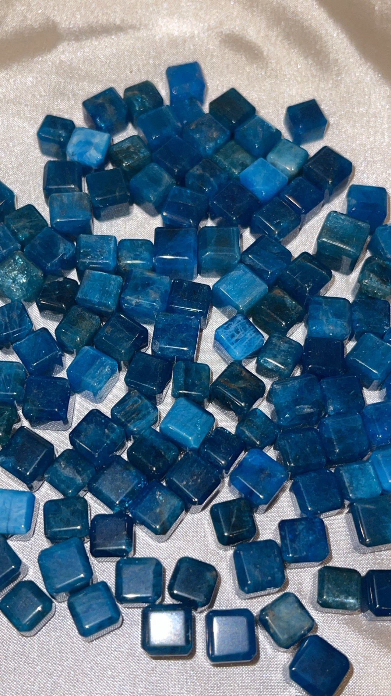 Blue Apatite Mini Cube
