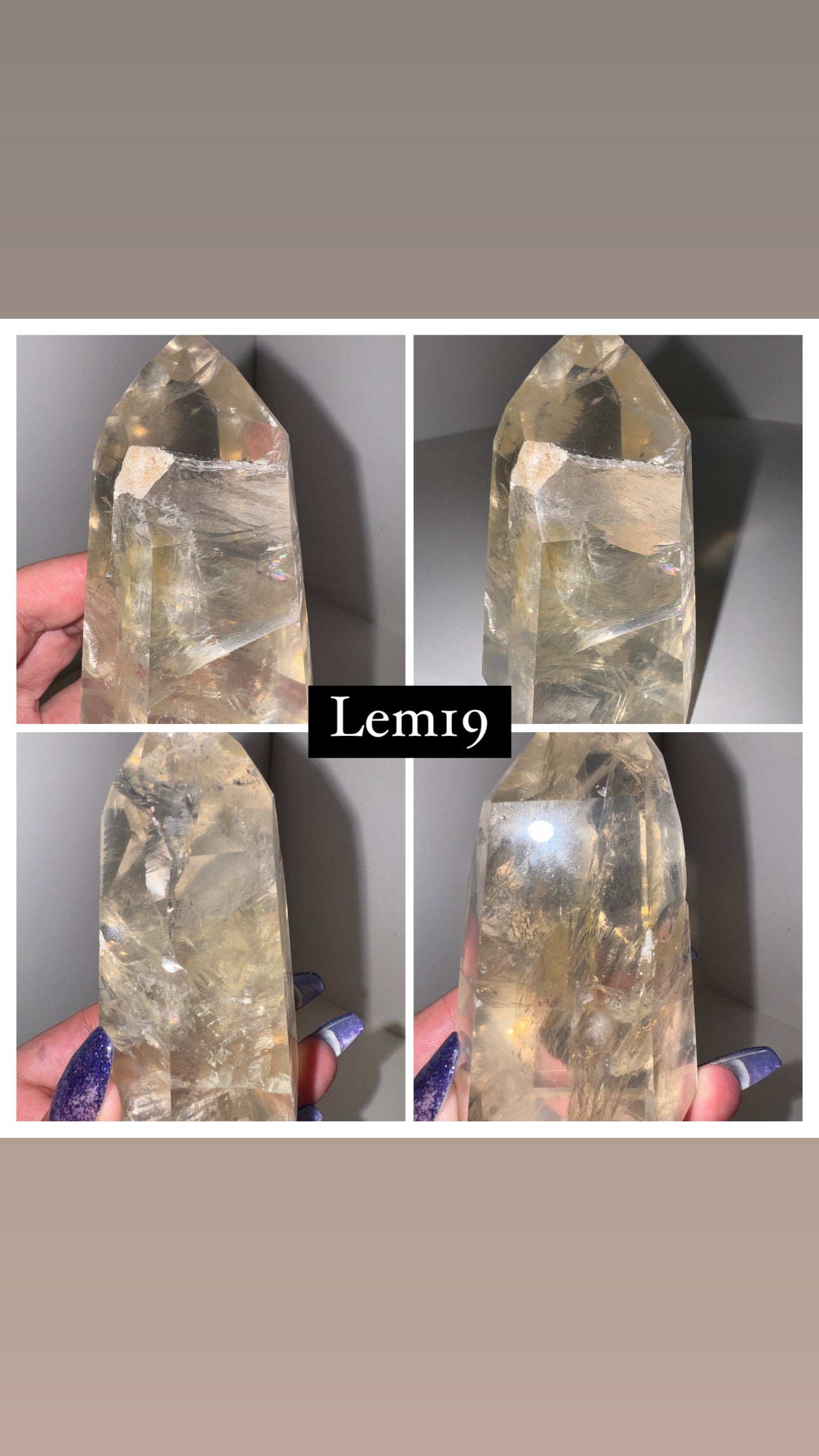 Lemurian AAA Polished Tower