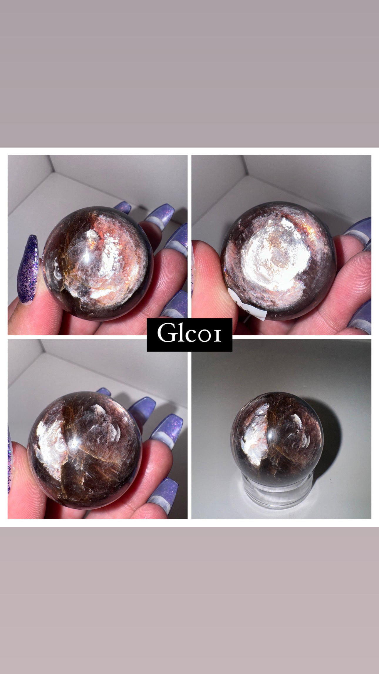 Gem Lepidolite AA Sphere